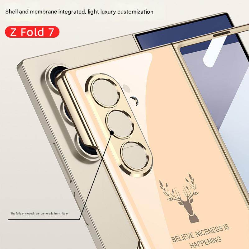 galaxy-z-fold7-electroplating-reindeer-pattern-glass-case