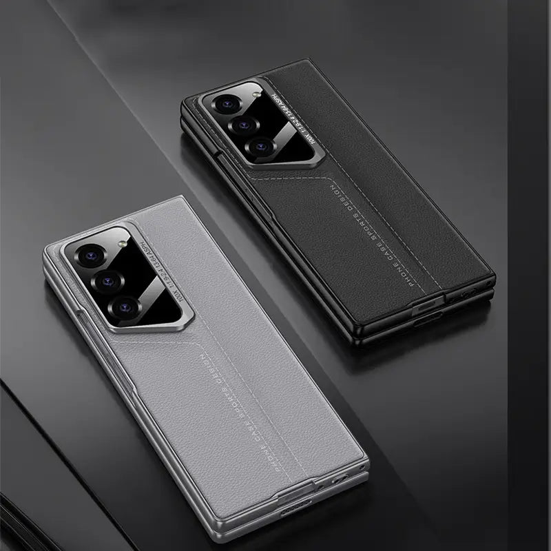 Galaxy Z Fold6 Heritage™ Cutting Edge Leather Case Mobile Case by CoverMeUp - Style 4