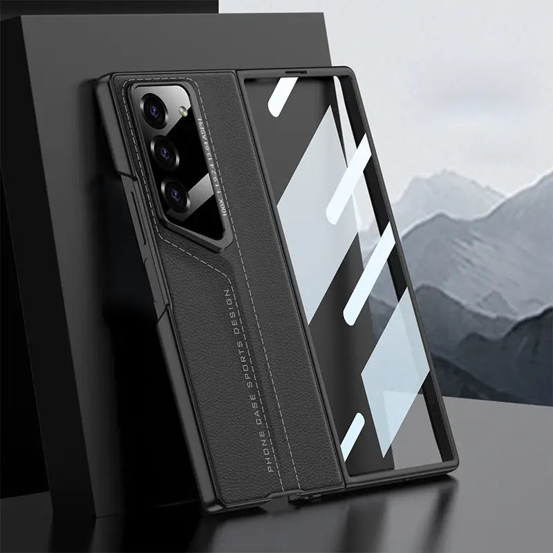 Galaxy Z Fold6 Heritage™ Cutting Edge Leather Case Mobile Case by CoverMeUp