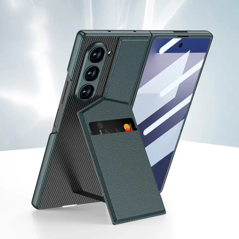 Galaxy Z Fold7 Luxury Magnetic Bracket Card Holder Case Mobile Case by CoverMeUp - Style 8