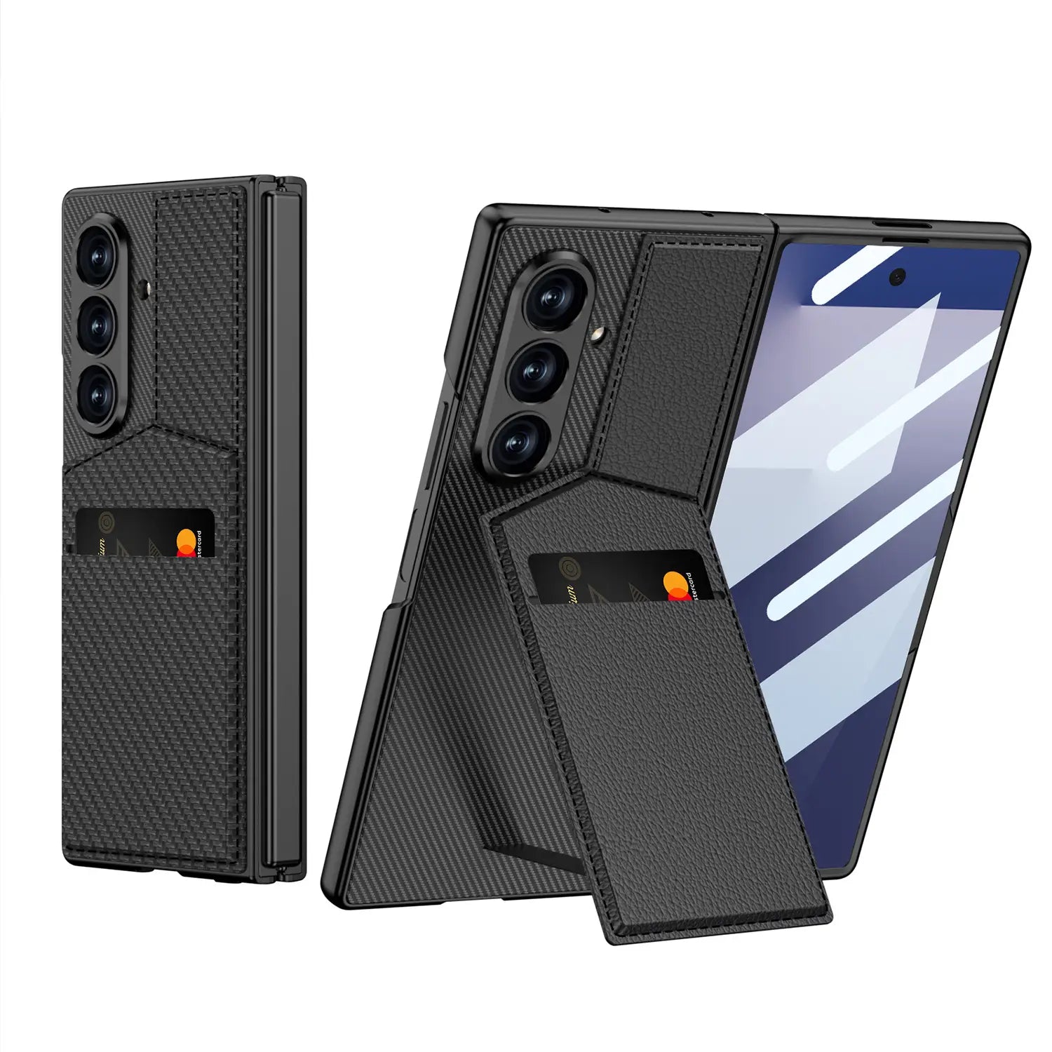 Galaxy Z Fold7 Luxury Magnetic Bracket Card Holder Case Mobile Case by CoverMeUp - Style 16
