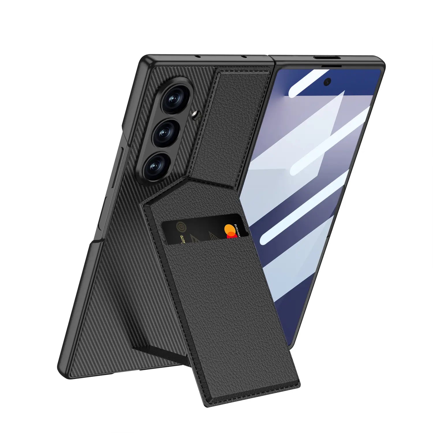 Galaxy Z Fold7 Luxury Magnetic Bracket Card Holder Case Mobile Case by CoverMeUp - Style 6