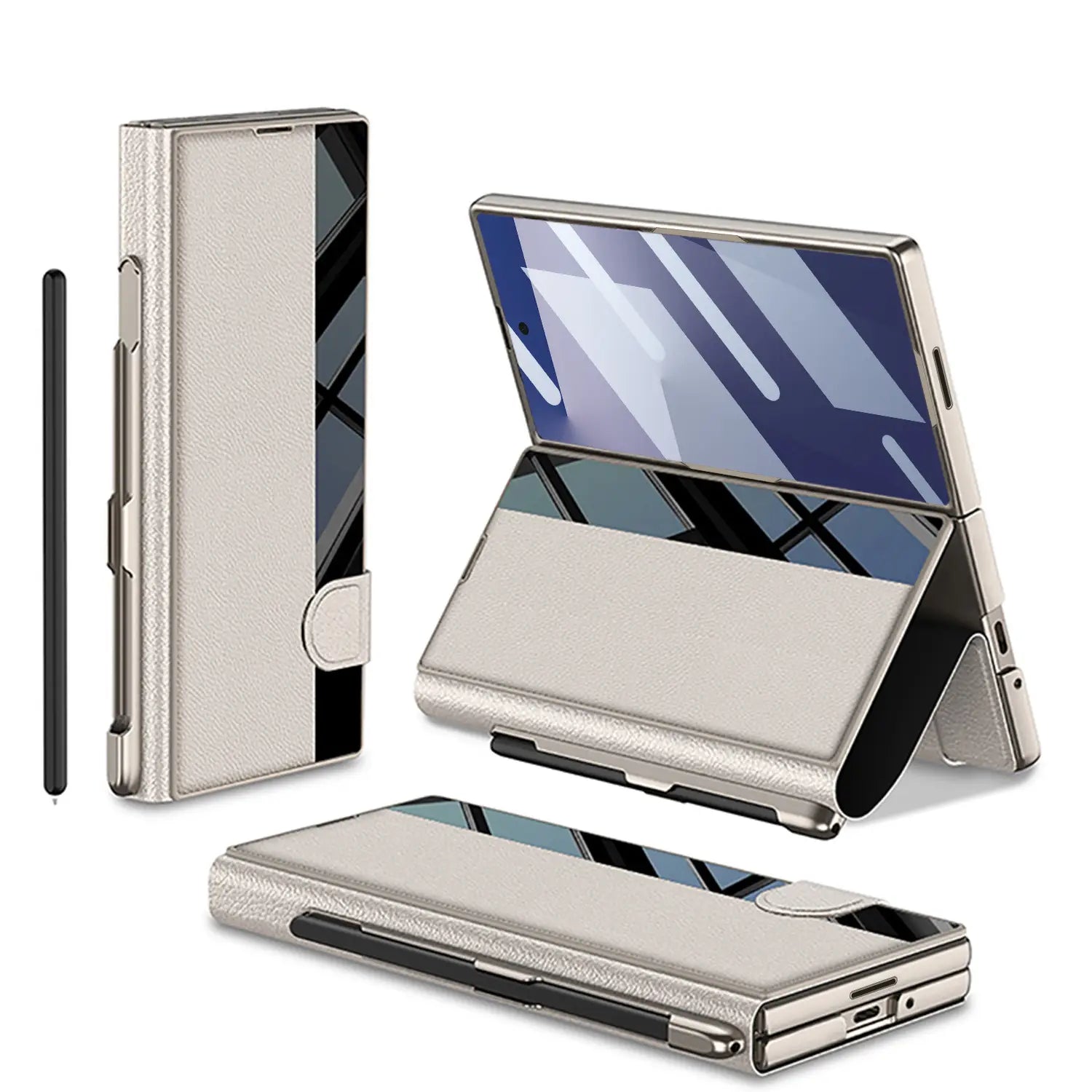 Classic Side Window Leather Case Mobile Case by CoverMeUp - Style 2