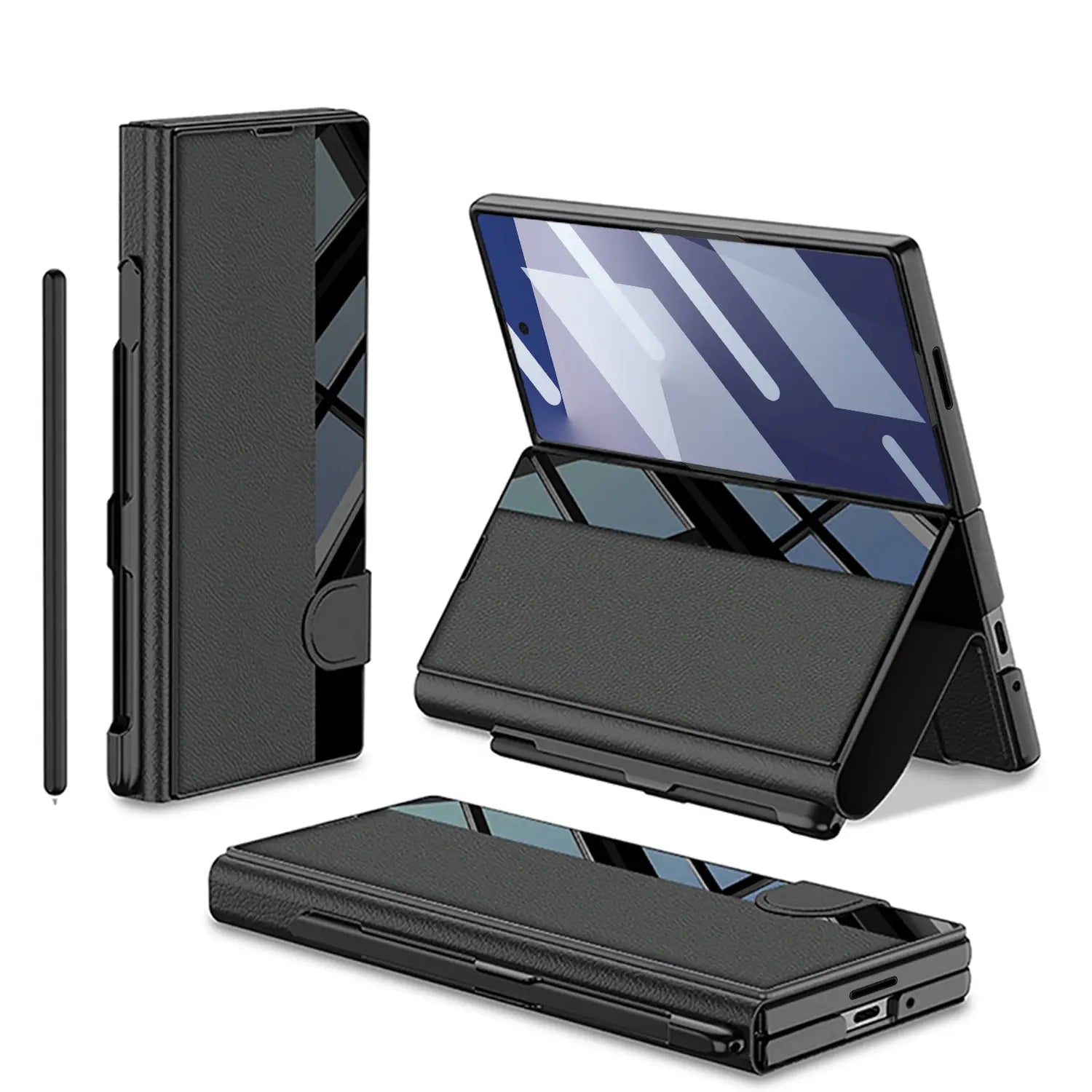Classic Side Window Leather Case Mobile Case by CoverMeUp