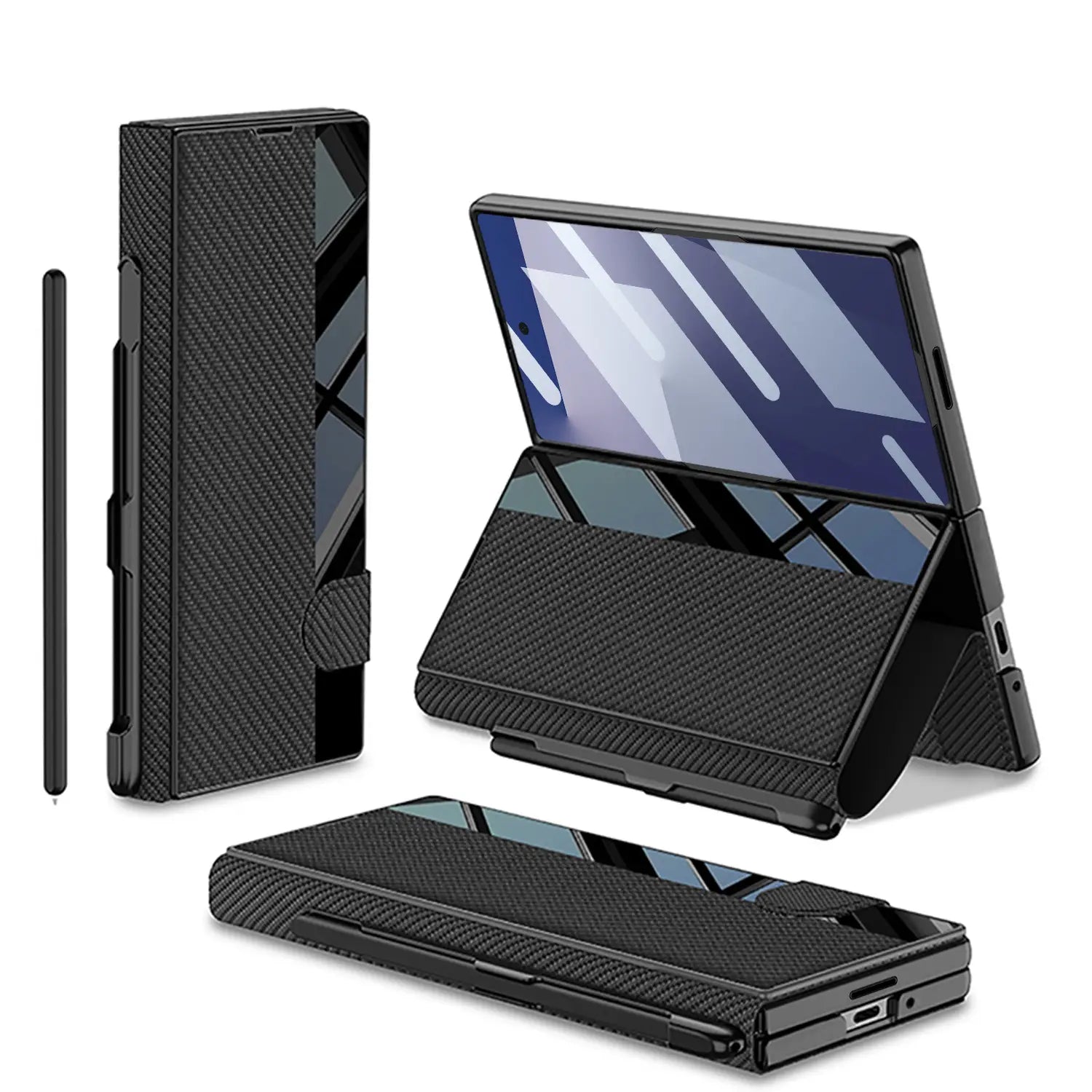 Classic Side Window Leather Case Mobile Case by CoverMeUp - Style 3