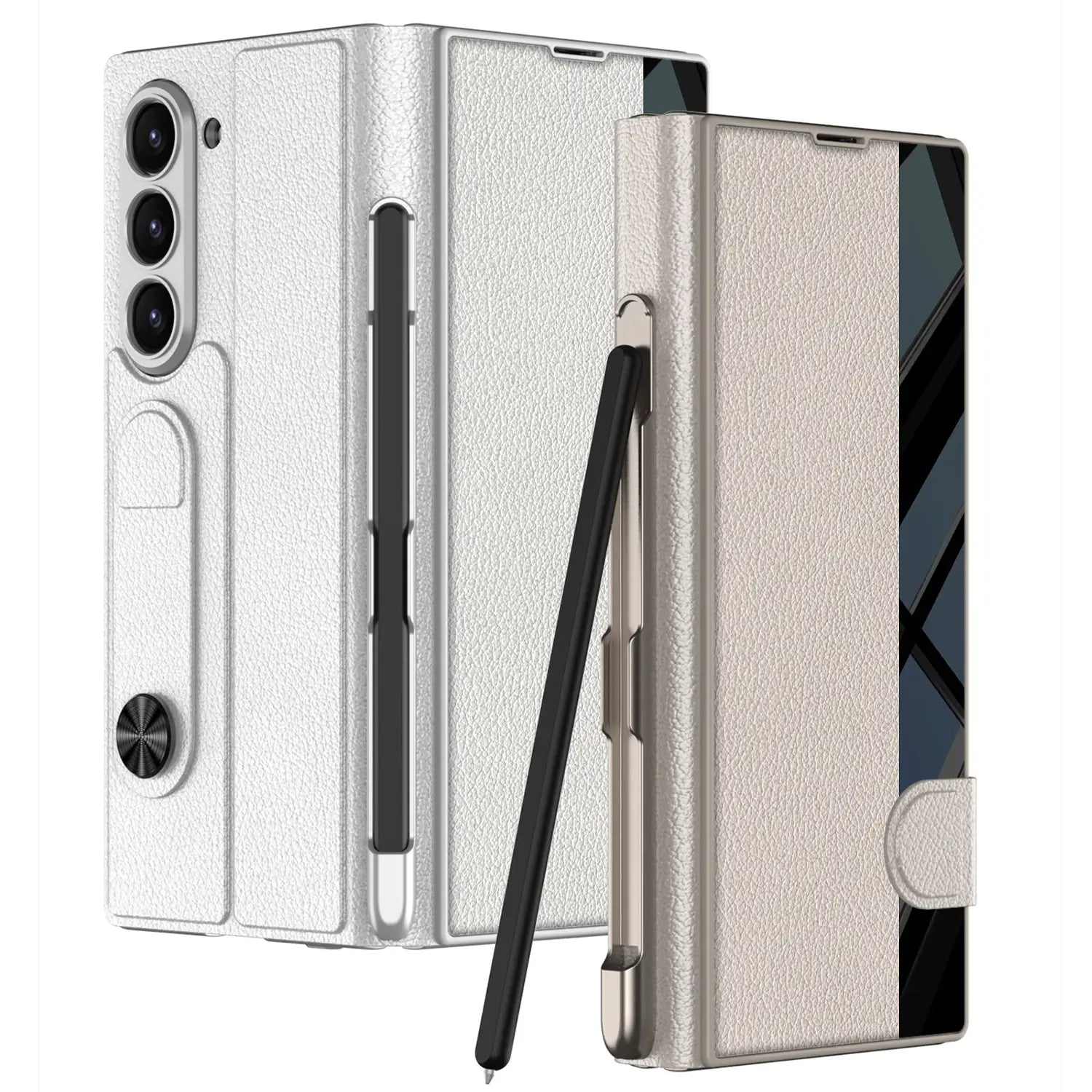 Classic Side Window Leather Case Mobile Case by CoverMeUp - Style 6