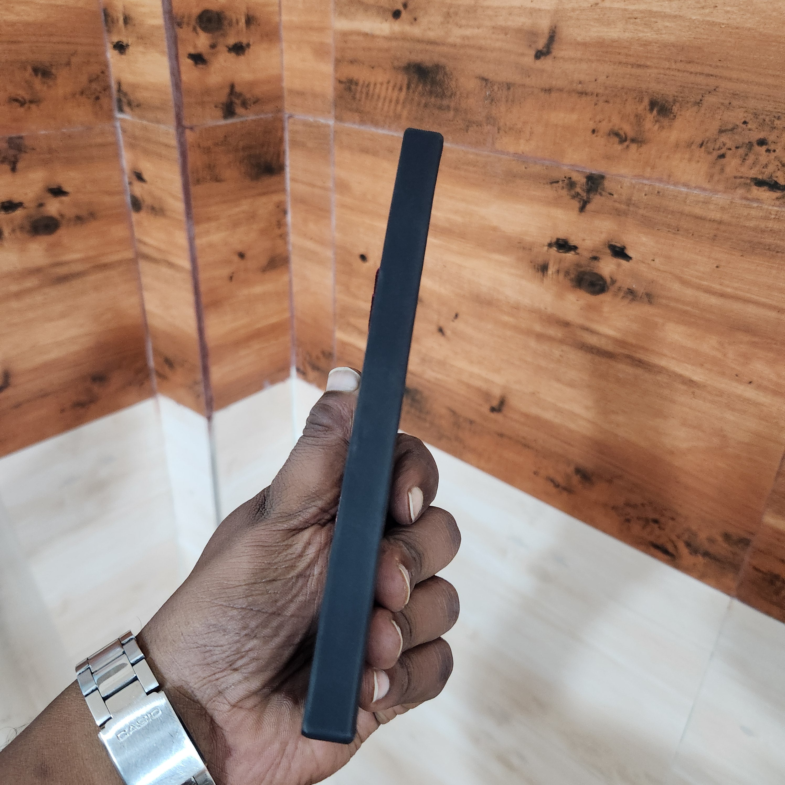 Samsung Galaxy S24 Ultra Hourse Embroidery PU Leather Case with Cloth Inside - Black/Red