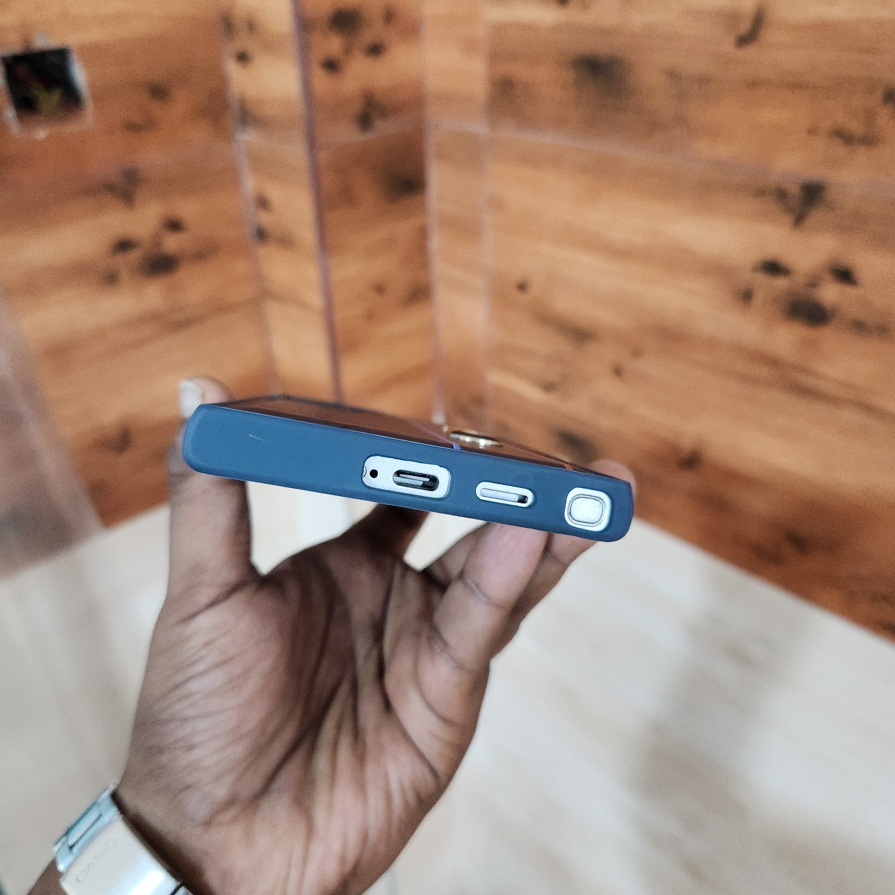 Samsung Galaxy S24 Ultra BMW M Sports Logo Dual Line PU Leather Case - Blue