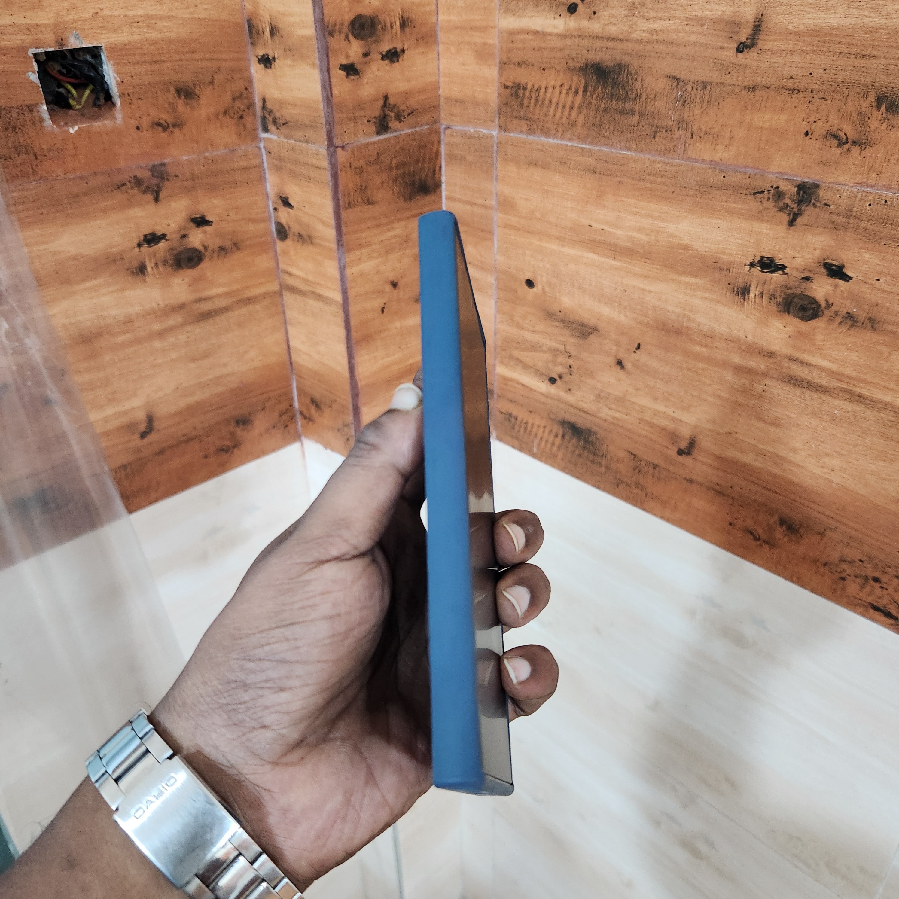 Samsung Galaxy S24 Ultra BMW M Sports Logo Dual Line PU Leather Case - Blue