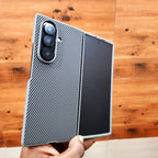Samsung Galaxy Z Fold7 Slim Carbon Fiber Textured Matte Case with Inside Cloth