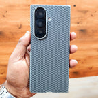 Samsung Galaxy Z Fold7 Slim Carbon Fiber Textured Matte Case with Inside Cloth