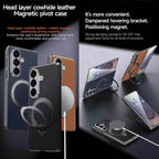 Galaxy Z Fold7 Infinity Luxe Leather Kickstand Case Mobile Case by CoverMeUp - Style 12