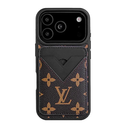 Protective Apple iPhone Back Cover - Luxury Branded Magsafe Compatible Case with Magsafe Wallet for iPhone 17