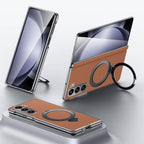 Galaxy Z Fold7 Infinity Luxe Leather Kickstand Case Mobile Case by CoverMeUp - Style 4