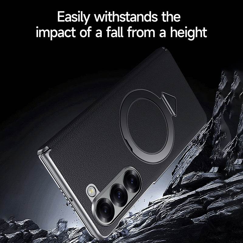 Galaxy Z Fold7 Infinity Luxe Leather Kickstand Case Mobile Case by CoverMeUp - Style 16