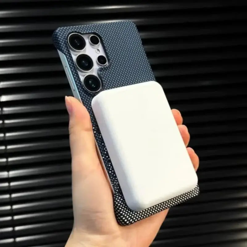 Sunset Grid Carbon Weave MagSafe Case Mobile Case by CoverMeUp - Style 11