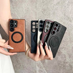 Elite Leather MagSafe Ring Case Mobile Case by CoverMeUp - Style 8