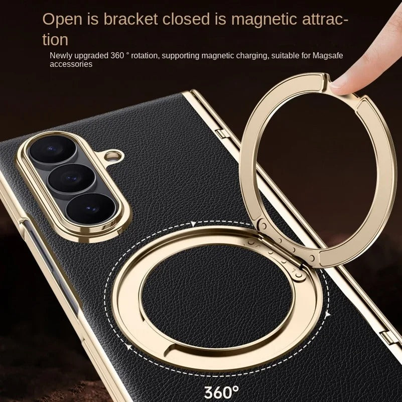 Nightshade Gold Leather Shield Case Mobile Case by CoverMeUp - Style 5