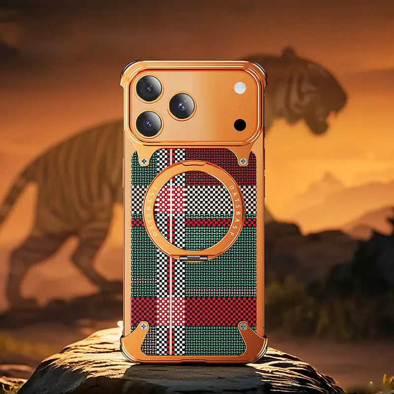 Titan Carbon Metal Bracket Case Mobile Case by CoverMeUp - Style 2