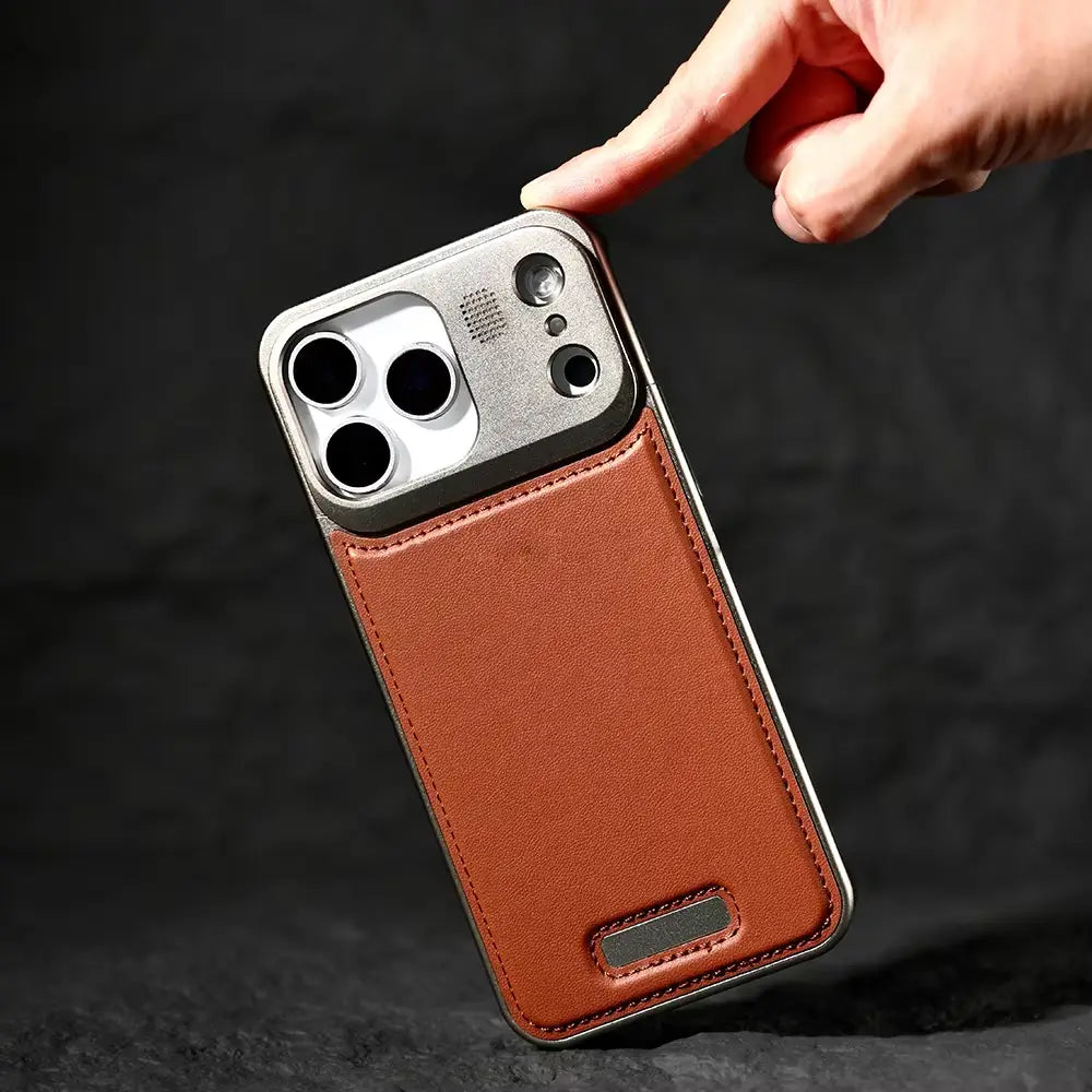 Protective Apple iPhone Back Cover - iPhone 17 Series Aero Flex Premium Metallic Leather Case - Style 6