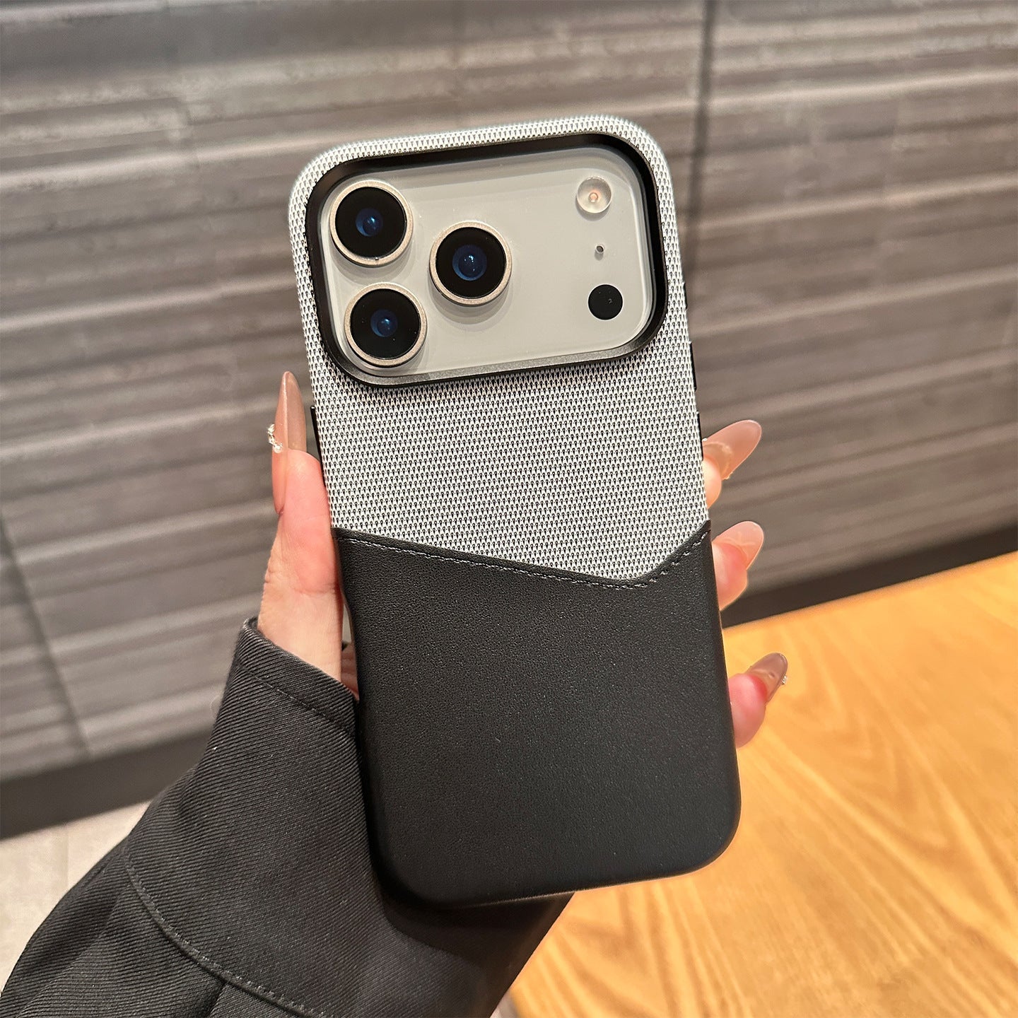 iPhone 17 Series Sleek Dual Tone Card Holder Case