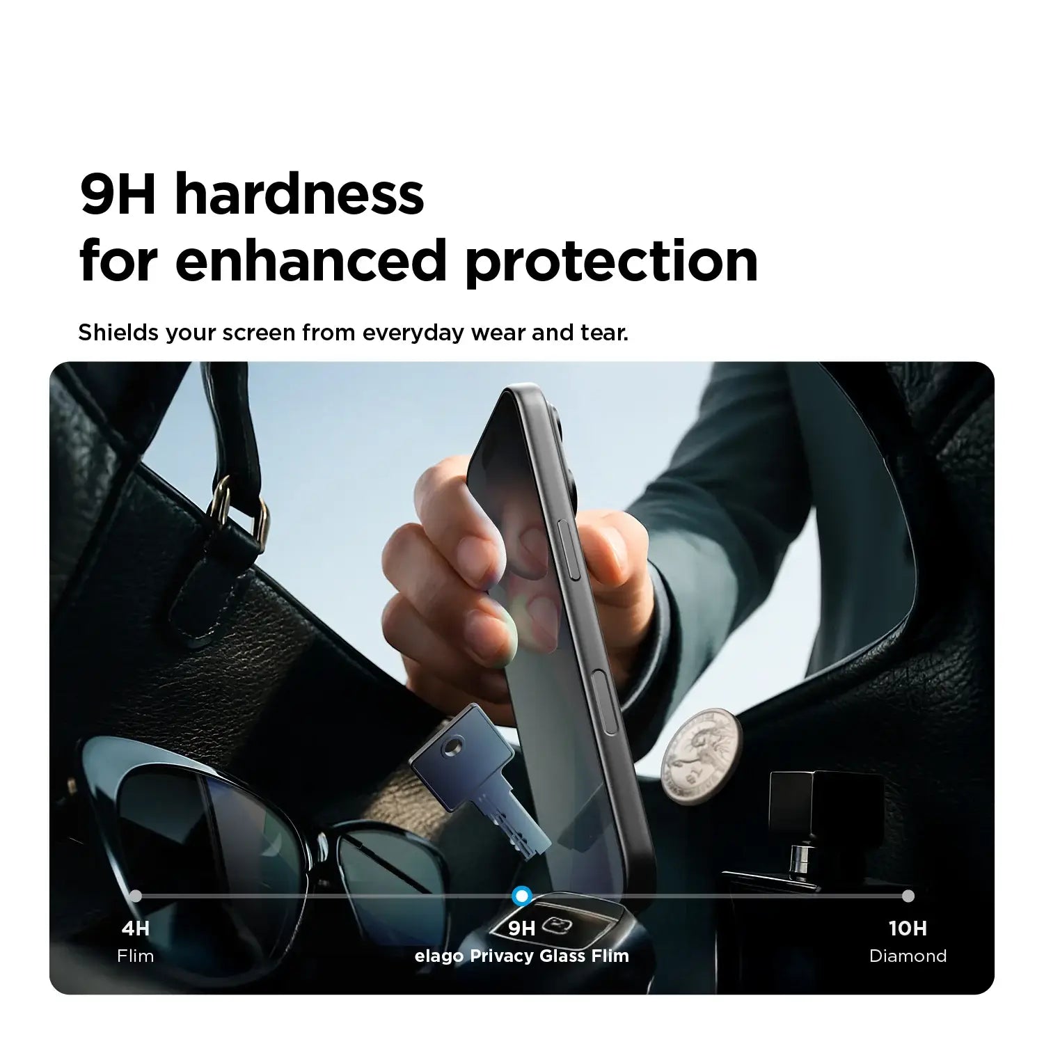 Benks - Smart Shield Crystal and Privacy Tempered Glass Mobile Case by CoverMeUp - Style 8