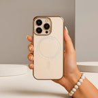 Protective Apple iPhone Back Cover - Luxury Frameless Leather MagSafe Case - iPhone - Style 5