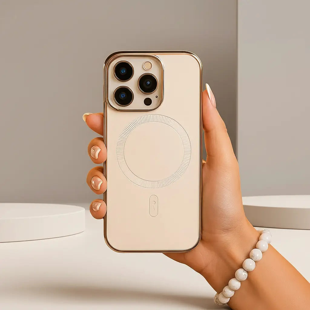 Protective Apple iPhone Back Cover - Luxury Frameless Leather MagSafe Case - iPhone - Style 5