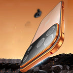 Protective Apple iPhone Back Cover - Dual Core Magnetic Shield Glass Case For iPhone - Style 12