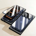 Protective Apple iPhone Back Cover - Dual Core Magnetic Shield Glass Case For iPhone - Style 2