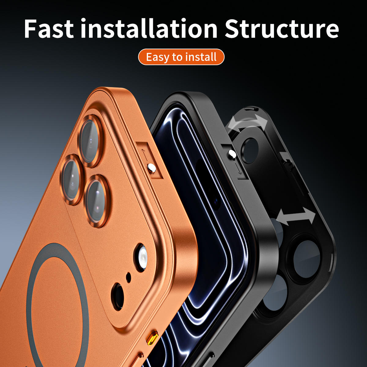 Protective Apple iPhone Back Cover - iPhone 17 Series MetallicMag Magnetic Shockproof Case - Style 10
