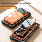 Protective Apple iPhone Back Cover - Dual Core Magnetic Shield Glass Case For iPhone - Style 6