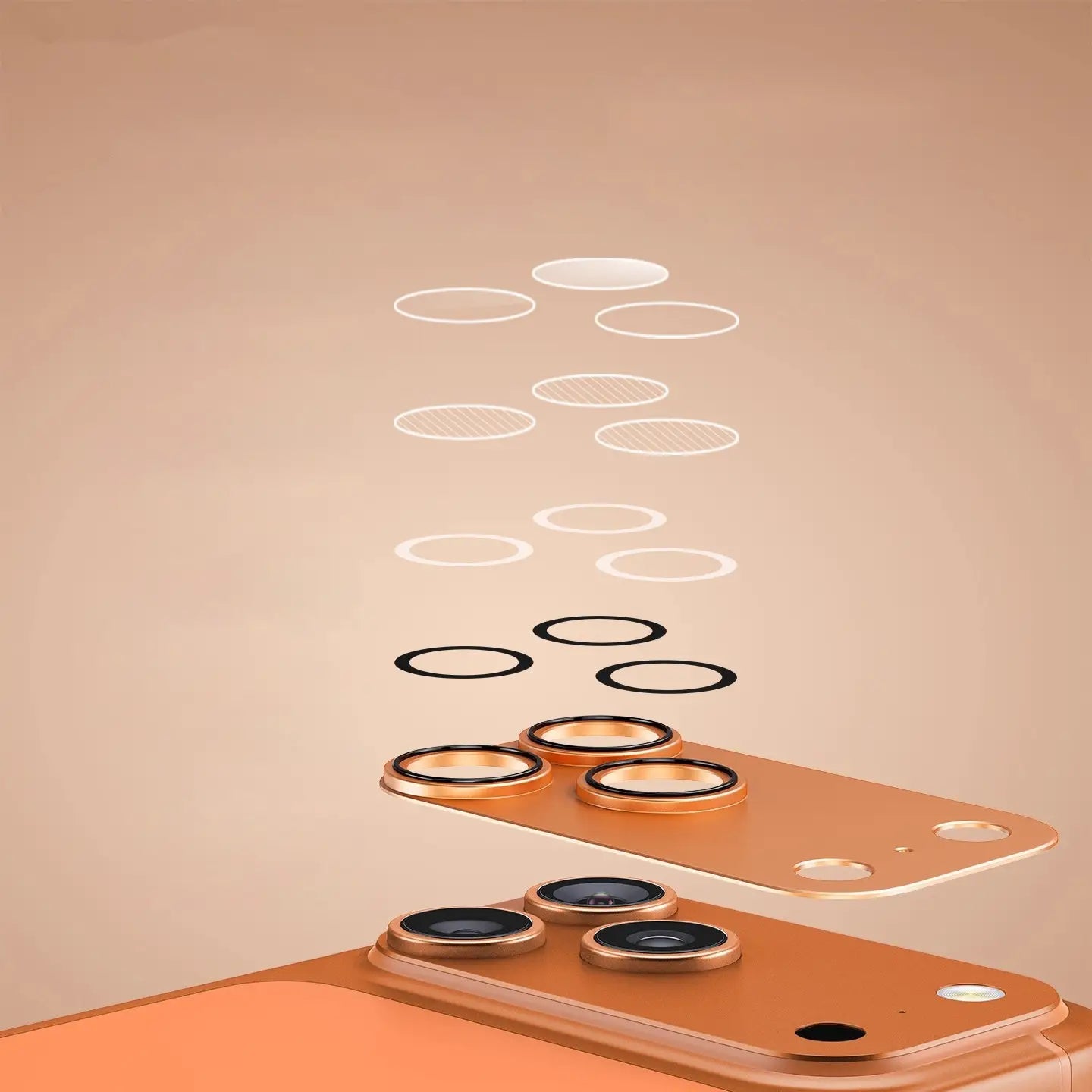 Metal Shield Lens Ring Protector Mobile Case by CoverMeUp - Style 13