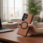 Elite Leather MagSafe Ring Case Mobile Case by CoverMeUp - Style 5