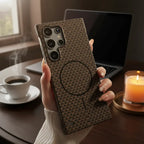 Sunset Grid Carbon Weave MagSafe Case Mobile Case by CoverMeUp