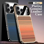Retro Woven Stripes Electroplating Case Mobile Case by CoverMeUp - Style 5