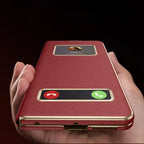 Galaxy Z Fold Series Prestige Smart Window Leather Case Mobile Case by CoverMeUp - Style 6