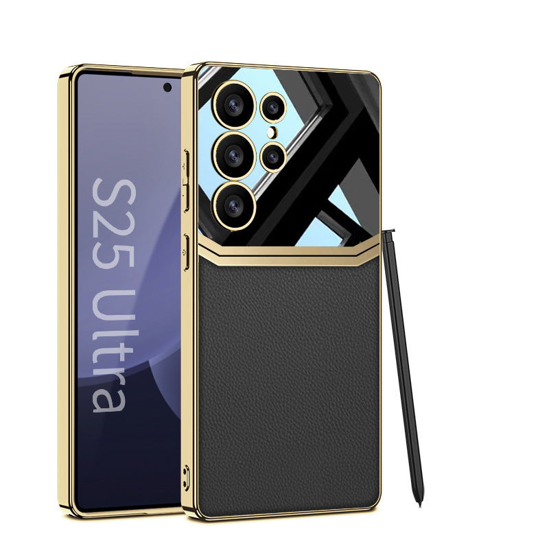 Galaxy S26 Series Legacy Chrome Leather Textured Case Mobile Case by CoverMeUp - Style 2