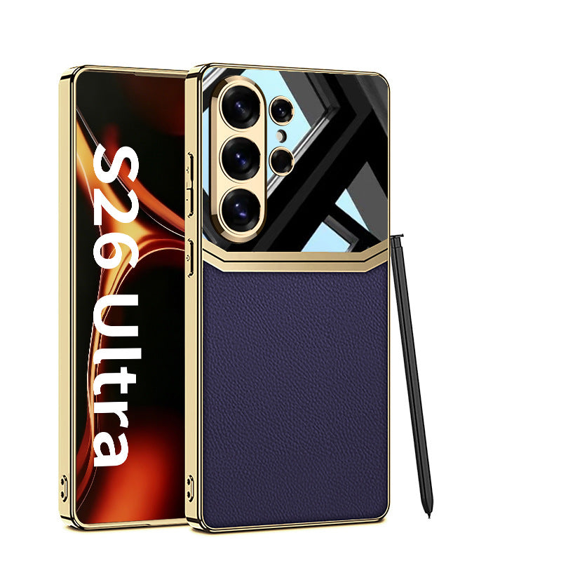 Galaxy S26 Series Legacy Chrome Leather Textured Case