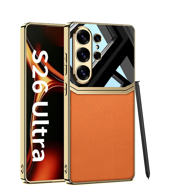 Galaxy S26 Series Legacy Chrome Leather Textured Case