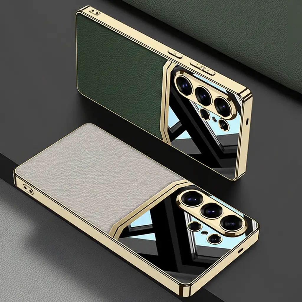 Galaxy S26 Series Legacy Chrome Leather Textured Case