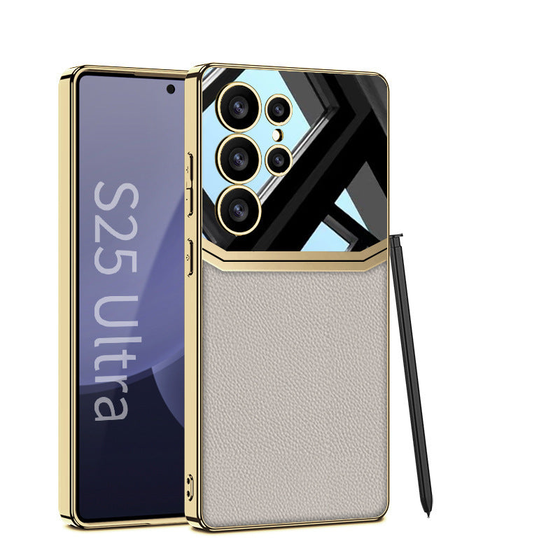 Galaxy S26 Series Legacy Chrome Leather Textured Case Mobile Case by CoverMeUp - Style 3