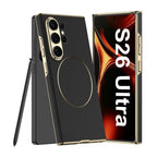 Galaxy S26 Series Electro Chrome Textured Leather Hybrid Case Mobile Case by CoverMeUp