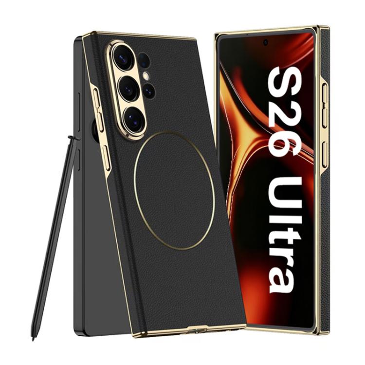 Galaxy S26 Series Electro Chrome Textured Leather Hybrid Case Mobile Case by CoverMeUp