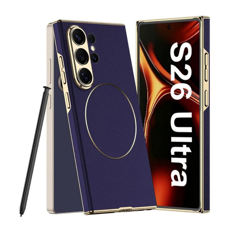 Galaxy S26 Series Electro Chrome Textured Leather Hybrid Case Mobile Case by CoverMeUp - Style 4