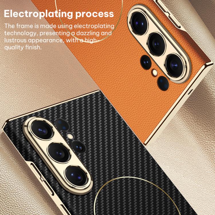 Galaxy S26 Series Electro Chrome Textured Leather Hybrid Case Mobile Case by CoverMeUp - Style 9