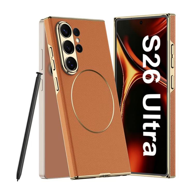 Galaxy S26 Series Electro Chrome Textured Leather Hybrid Case Mobile Case by CoverMeUp - Style 5