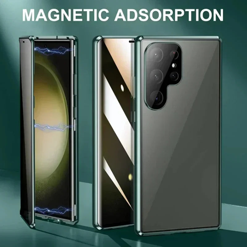 Galaxy S26 Series Privacy Shield Dual Magnetic Glass Case Mobile Case by CoverMeUp - Style 8
