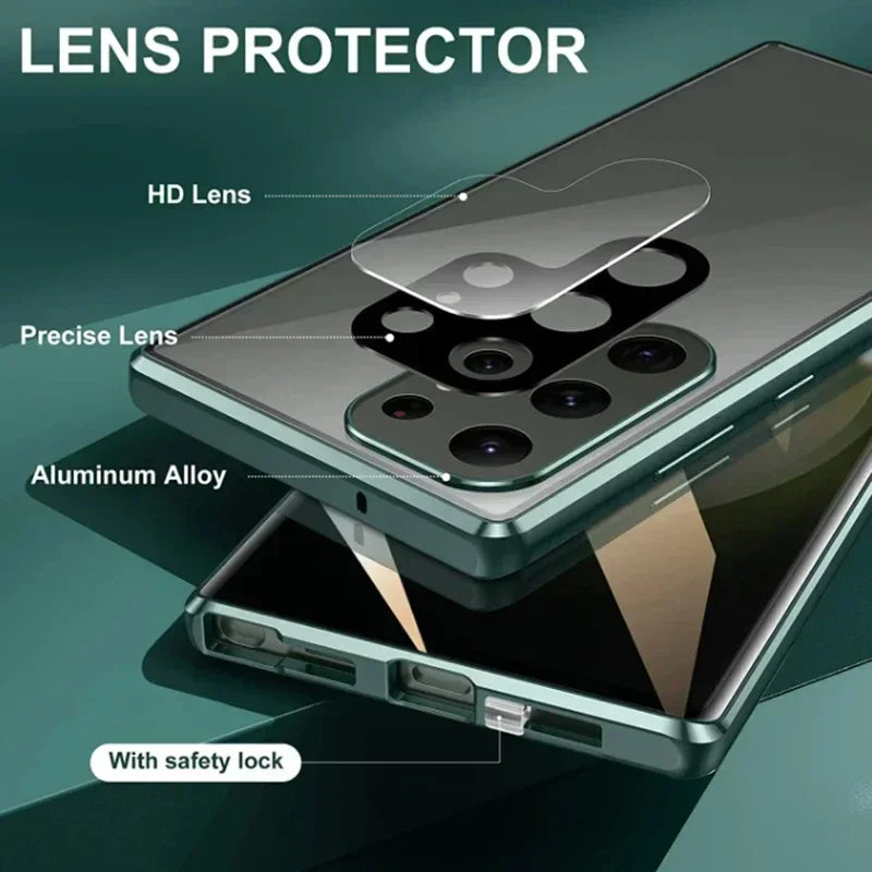 Galaxy S26 Series Privacy Shield Dual Magnetic Glass Case Mobile Case by CoverMeUp - Style 10
