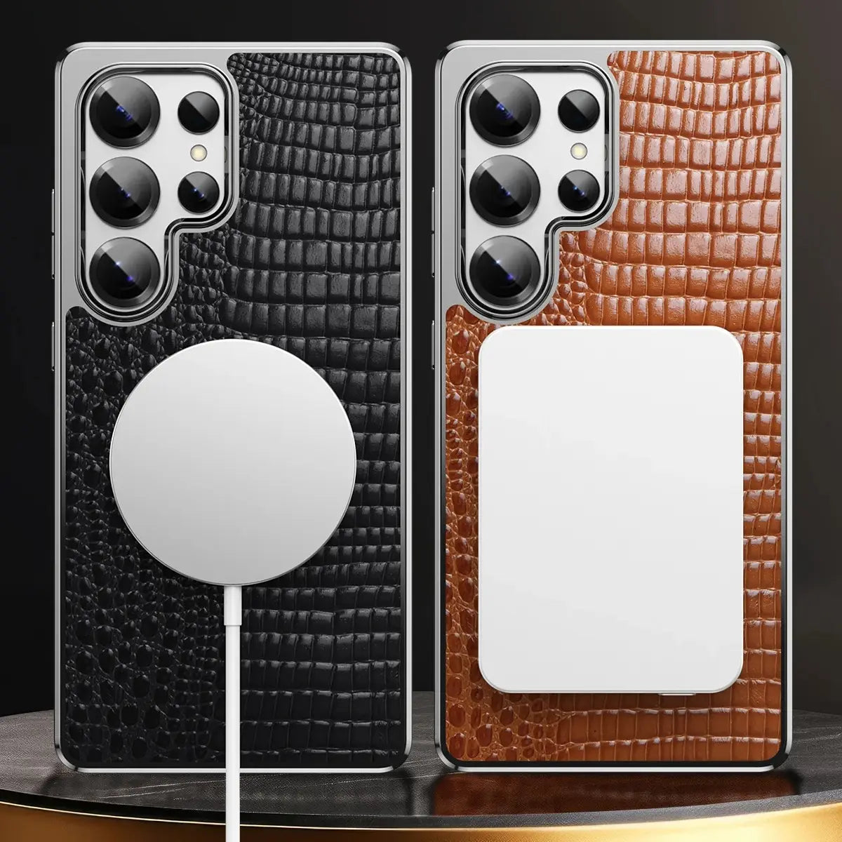 Galaxy S26 Series Alpha Croc Texture Leather Case Mobile Case by CoverMeUp - Style 8